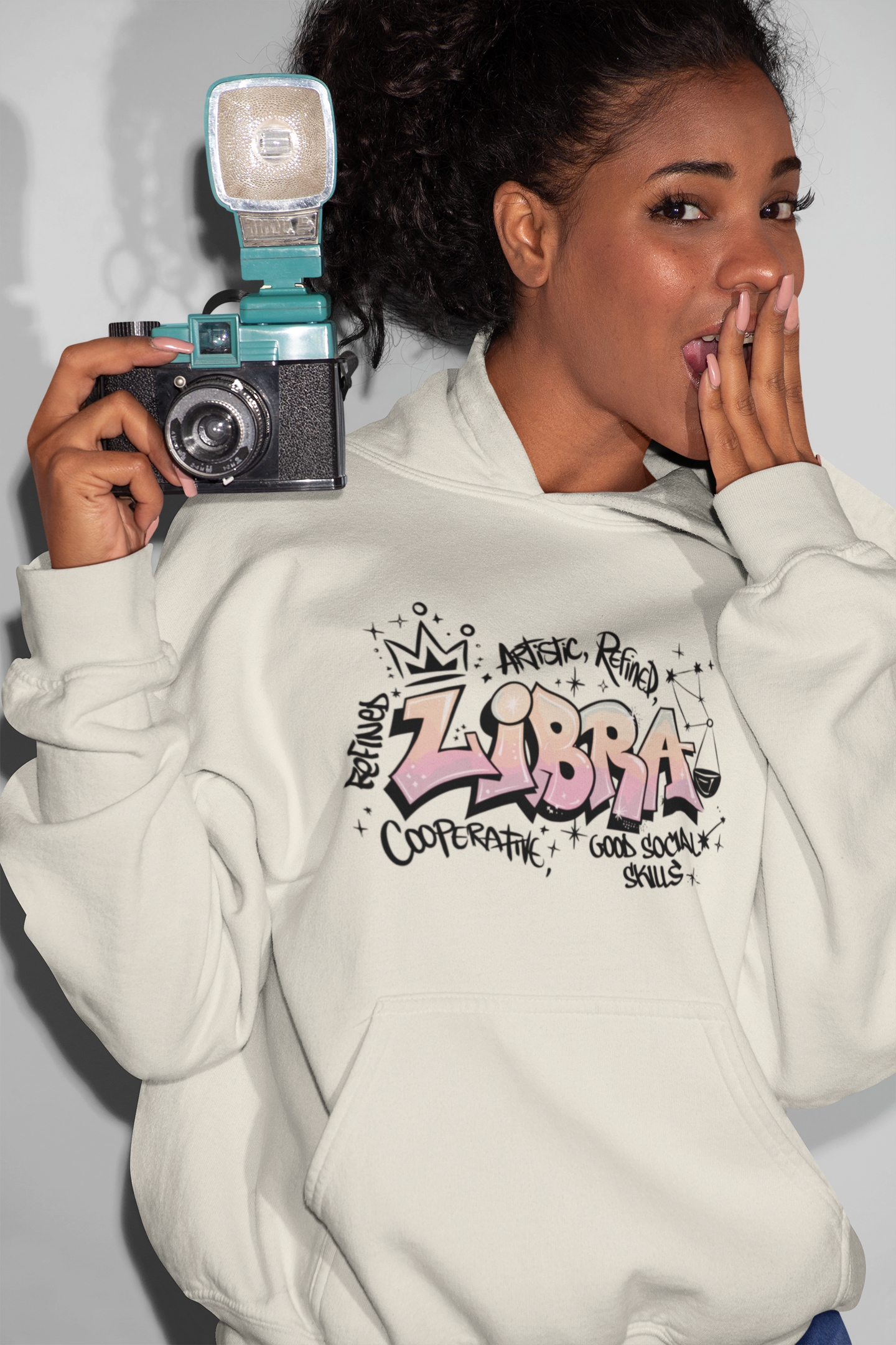 Ascend Zodiac: Libra Graffiti Hoodie