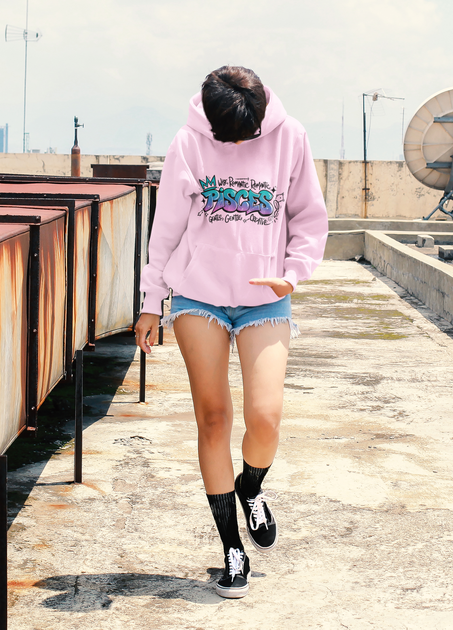 Zodiac Waters: Pisces Graffiti Hoodie