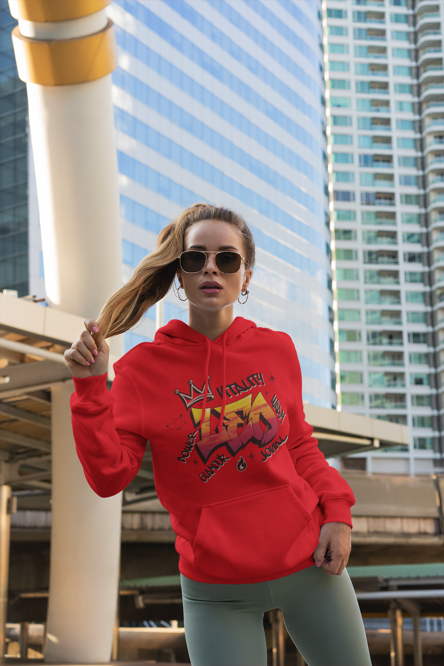 Fire Sign Supply: Leo Graffiti Hoodie