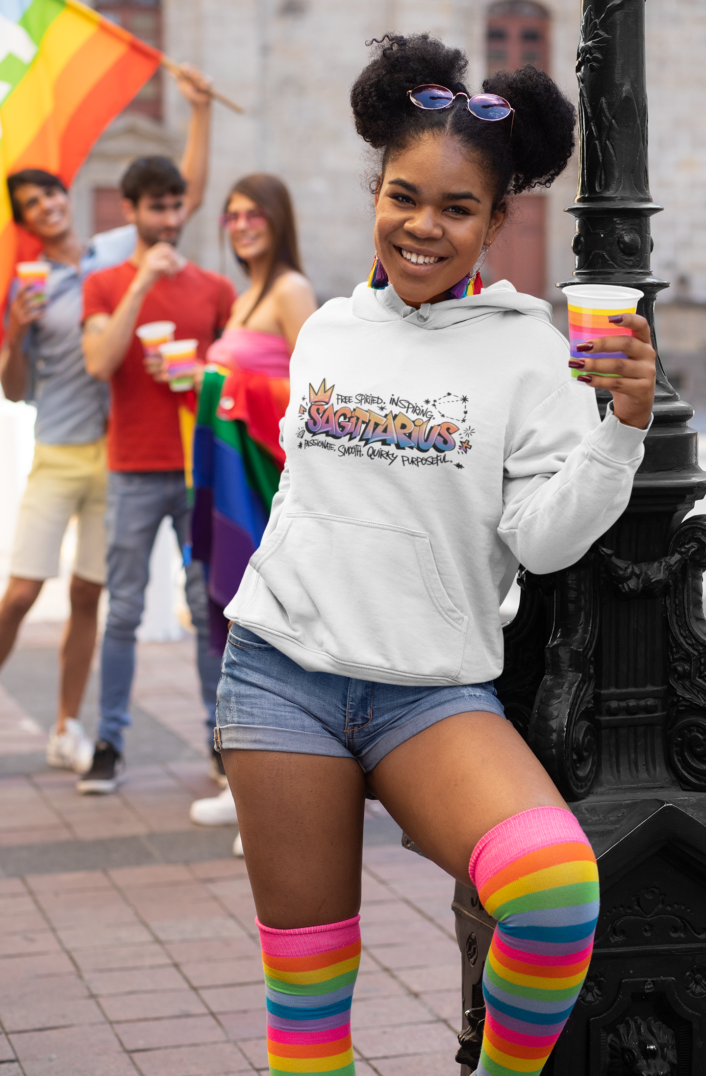 Fire Sign Supply: Sagittarius Graffiti Hoodie