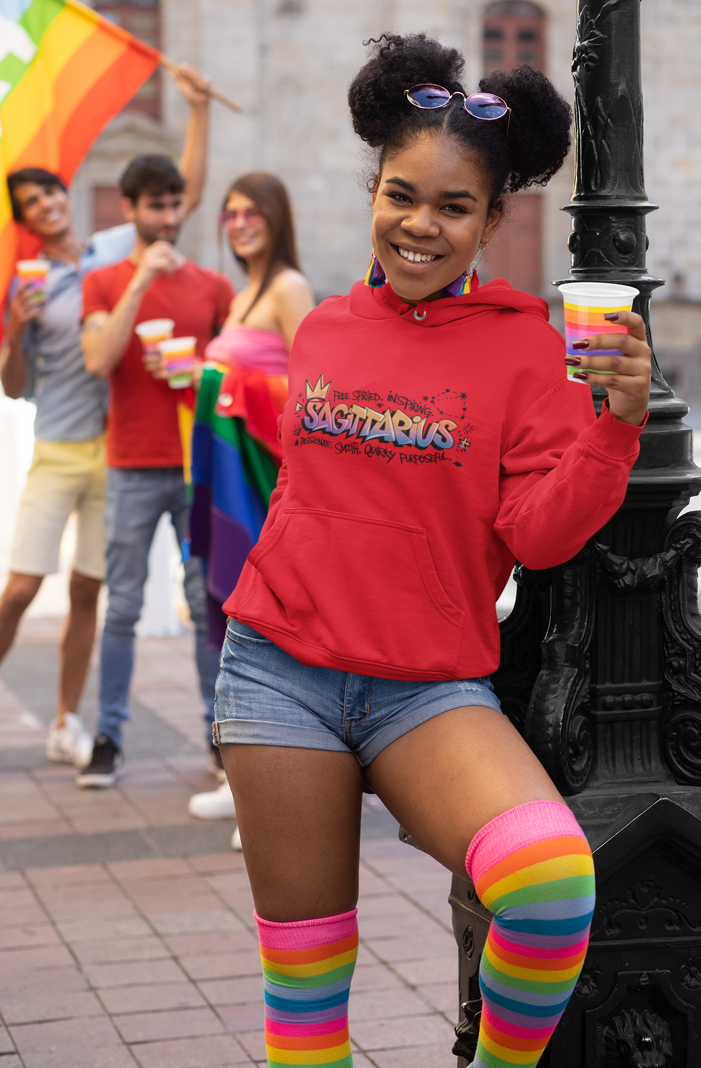 Fire Sign Supply: Sagittarius Graffiti Hoodie